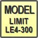 Piktogram - Model: Limit LE4-300